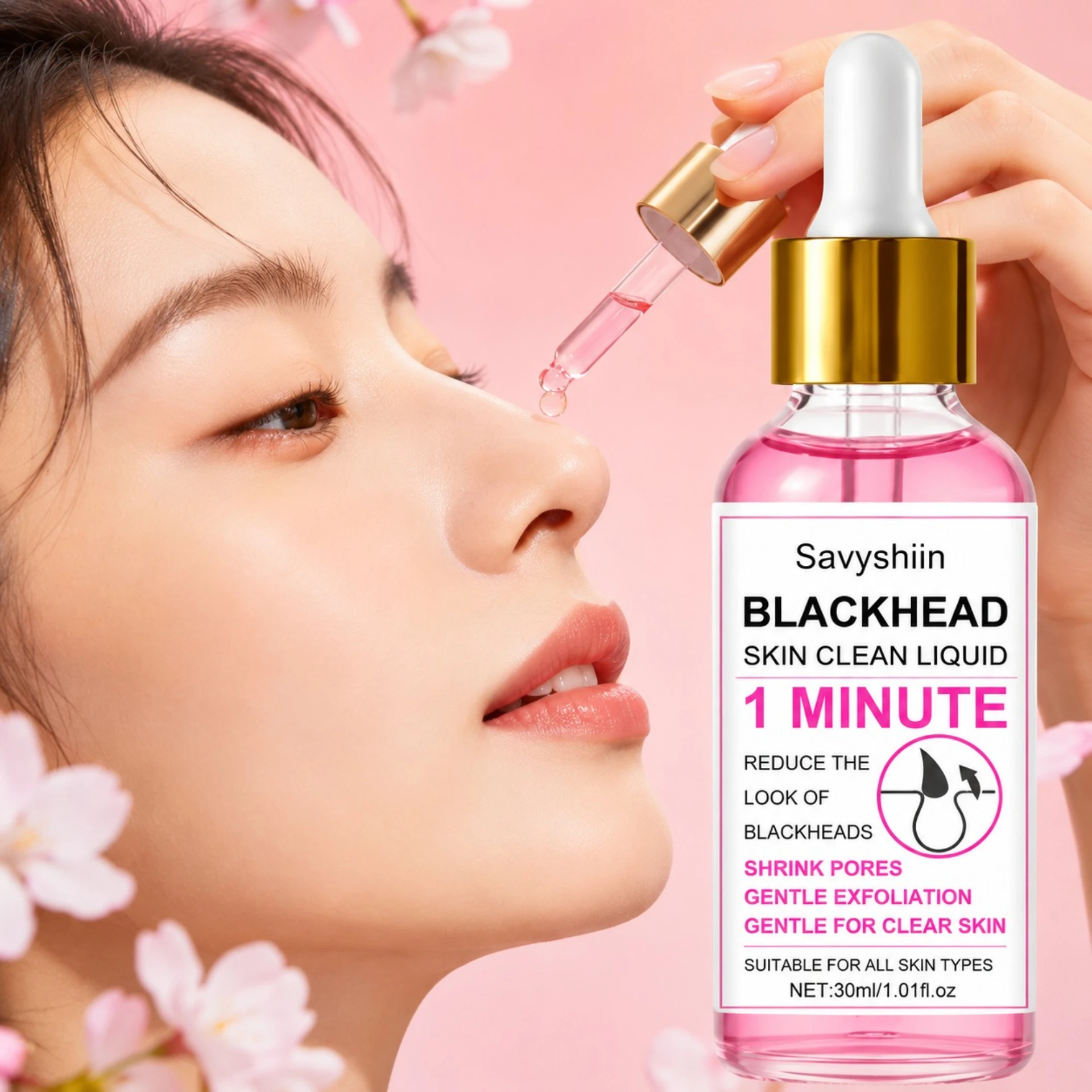 Fruit acid salicylic acid serum deep cleansing remove blackheads tighten pores moisturize replenish water Skincare