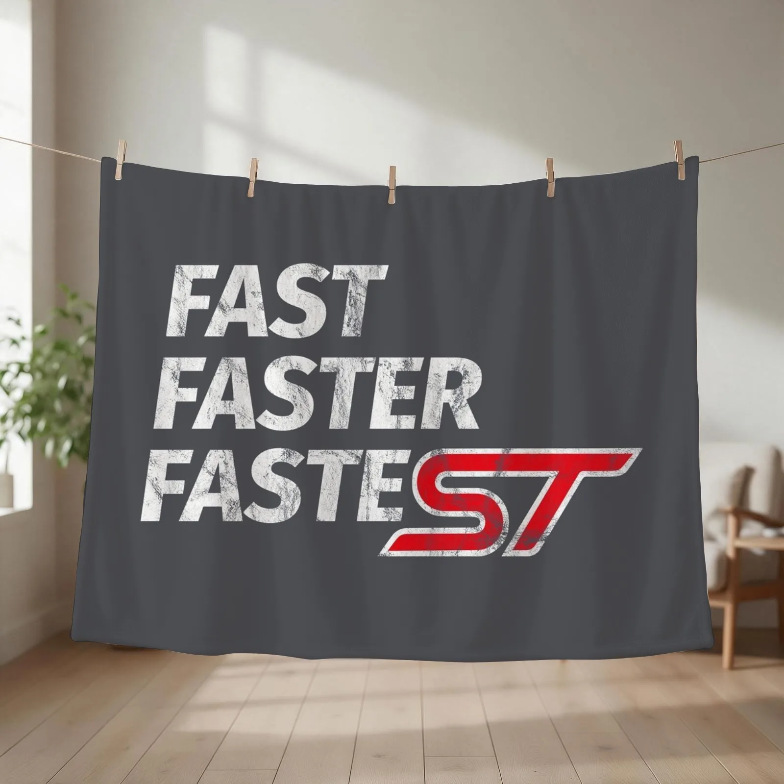 FAST, FASTER, FASTEST - ST - distressed version #4 Throw Blanket Plaid Fashion Sofas Luxury Brand Stuffeds Blankets