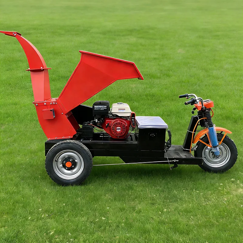 Three-wheel Wood Branch Crusher Mobile Version of Forestry Machinery Three-wheel Mobile Forestry Branch Crusher
