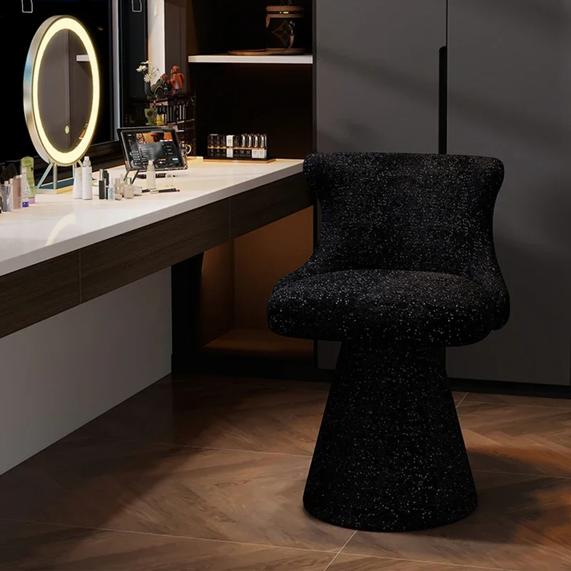 Nordic Luxury Makeup Chair Modern Simple Bedroom High-end Dressing Stool Cloakroom Rotatable Home Furniture Cadeiras Jantar FYMC