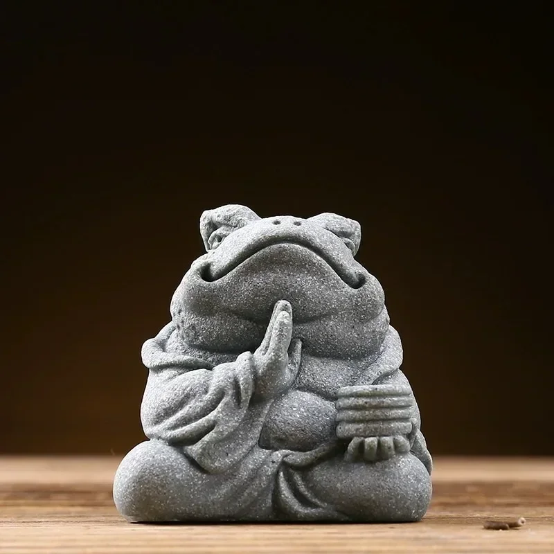 Creative Tea Pets Room Tea Plate Decoration Attracting Wealth Golden Toad Animal Thread Fragrance Teaware Ornaments Decor