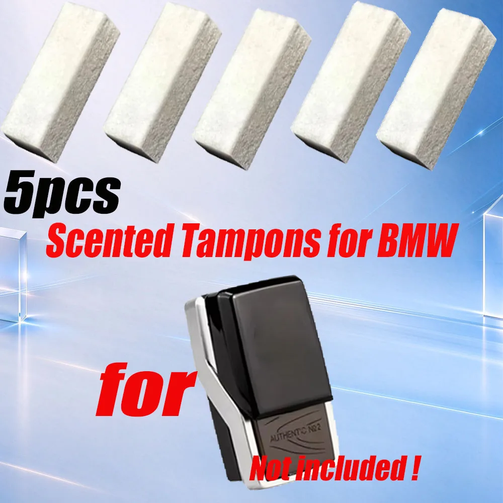 5pcs Ambient Air Fragrance Blank Cartridge Wick Replacement for BMW G30 G11 X3 X7 5 7 Series Car Aromatherapy Cotton Pad Refill
