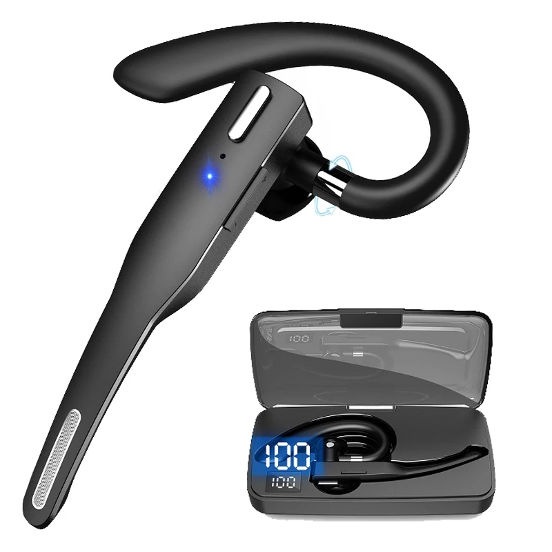 EARDECO Earhook Wireless Headphones HiFi Bass Stereo Music Business Bluetooth Headphones Earphone Bluetooth Headset for Phone
