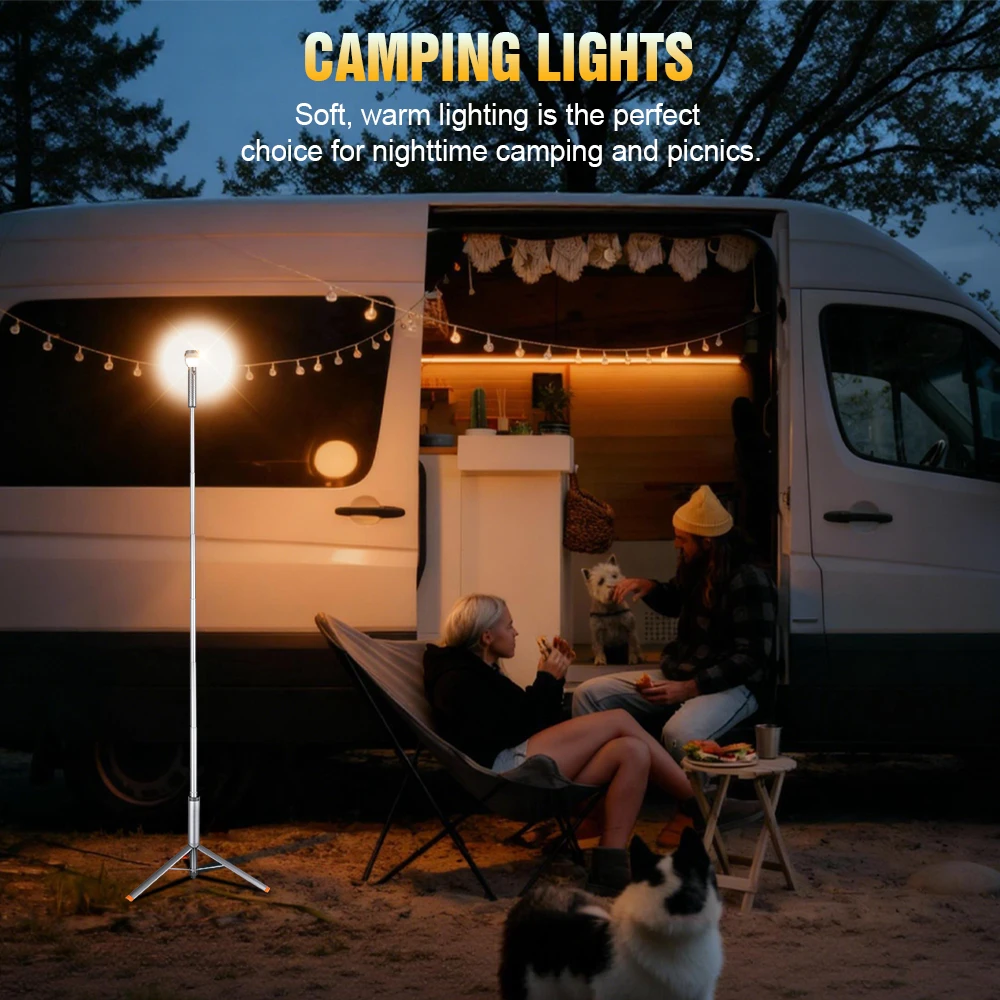 Trustfire WL22-PRO Upgraded Camping LED Telescopic Flashlight with Tripod Rechargeable Emergency Light Outdoor Portable Lantern