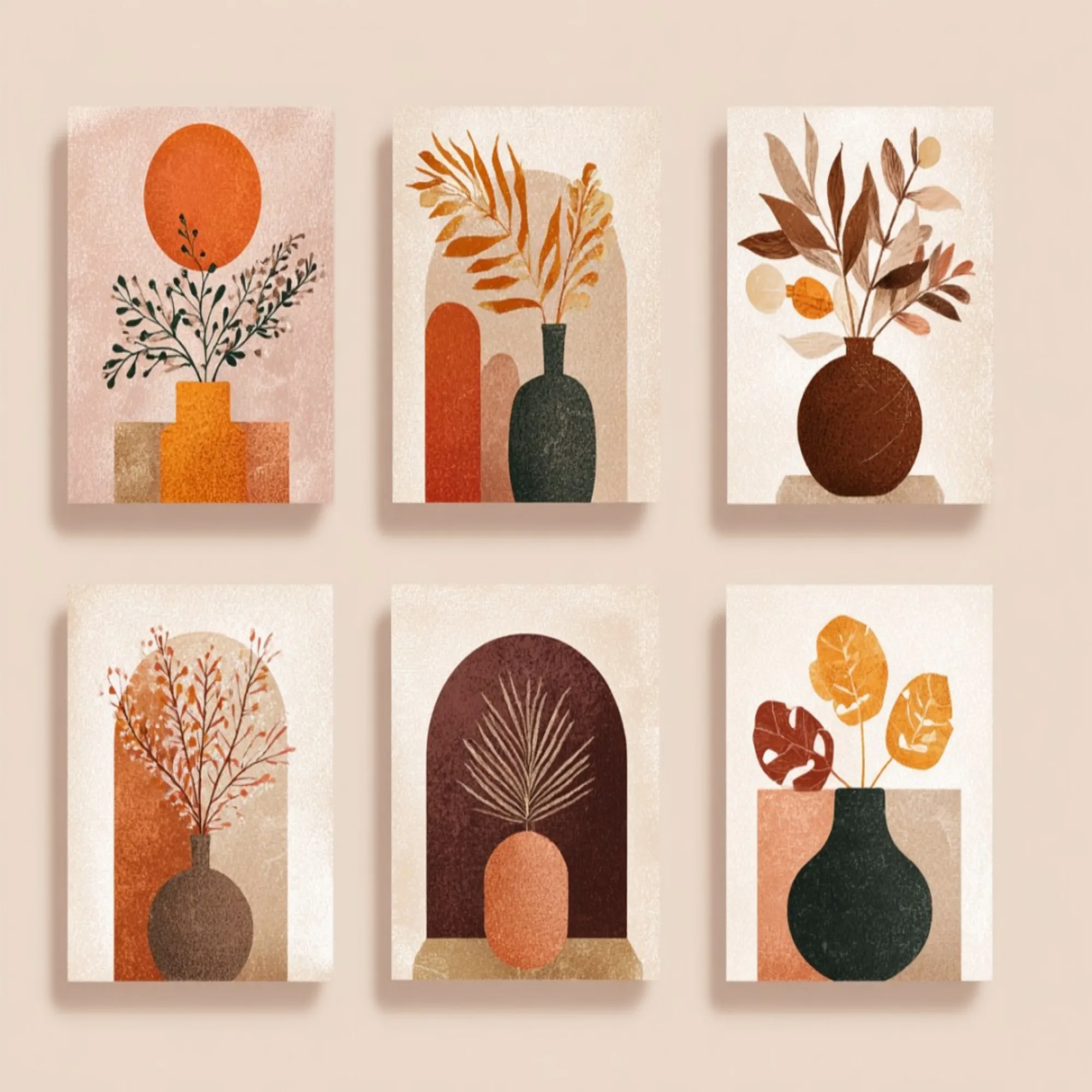 6 Groups of Paintings The Tranquil Scene of Autumn's Still Life Painting By Numbers Kit DIY Acrylic Artwork Canvas Art Gift Home