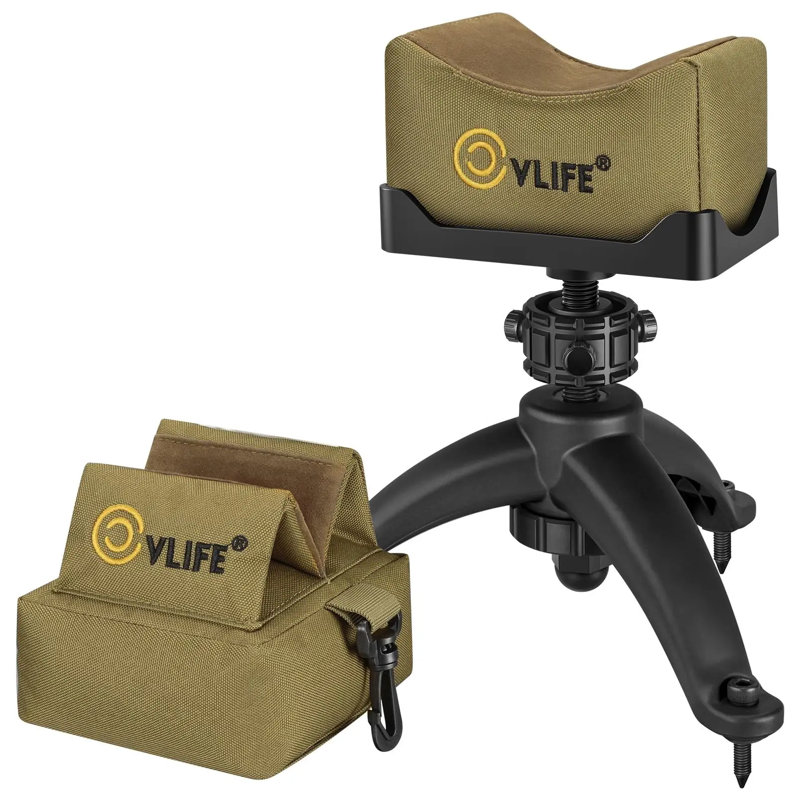 Rest Tripod Rest Range Hunting Portable Bench Rest with Front and Rear Bags (Unfilled) Height Adjustment Stable