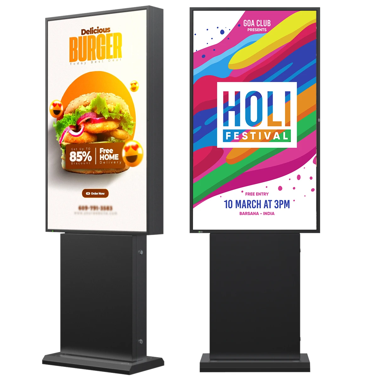 Modern Style 55 Inch Outdoor Waterproof Digital Display Floor Stand Kiosk LCD Video Display for Menu Board Outdoor Kiosk