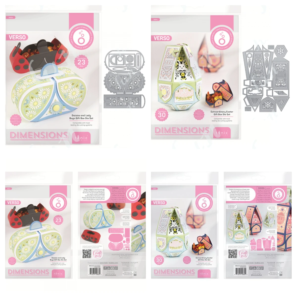 Daisies & Lady Bugs Easter Gift Box Metal Cutting Dies Sets for DIY Craft Making Greeting Card Scrapbooking Decoration Molds