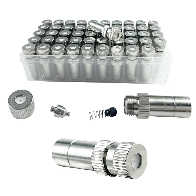 50Pcs 8mm High Quality Atomizing Misting Nozzle 5-20 Bar Garden Water Irrigation Sprinkler for Misting Cooling System