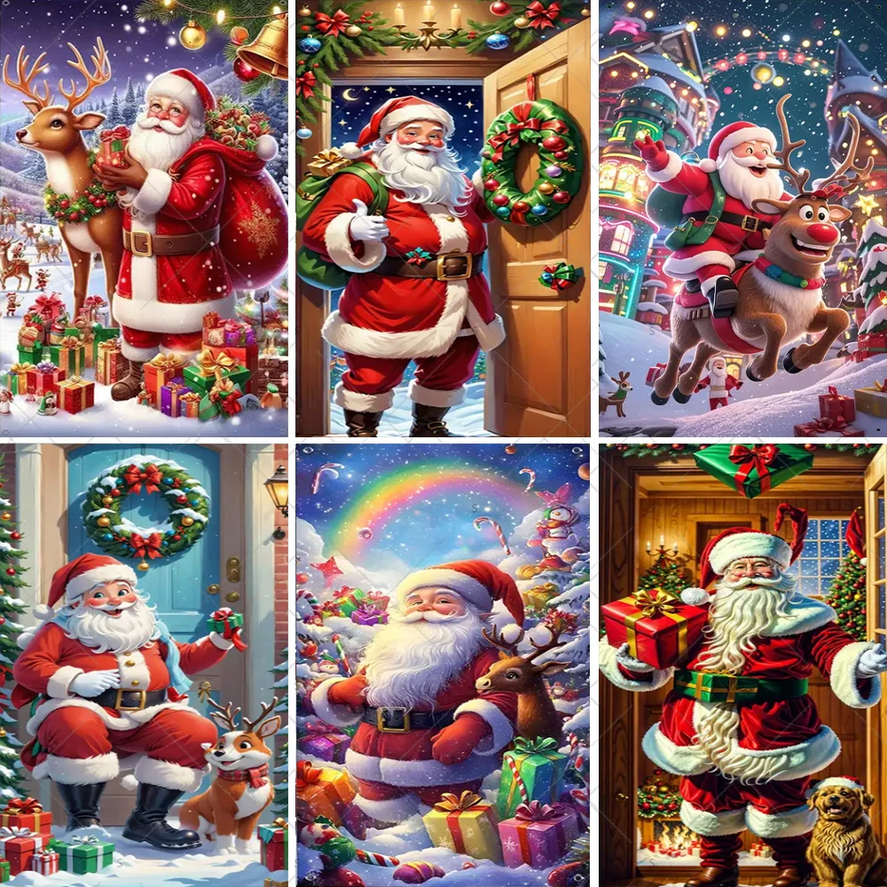 Christmas Theme Santa Claus Santa Dog Snowman Door Cover Banner Festive Party Decoration Supplies Photography Props Xmas Gifts