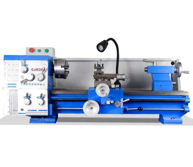 CJM360 1500 Watt High Precision Metal Manual Lathe is suitable for home use and comes with many useful accessories