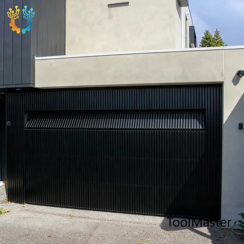 【2026】Luxury Timber Look Aluminium Batten Cladding Garage Door For High-end Home Garage