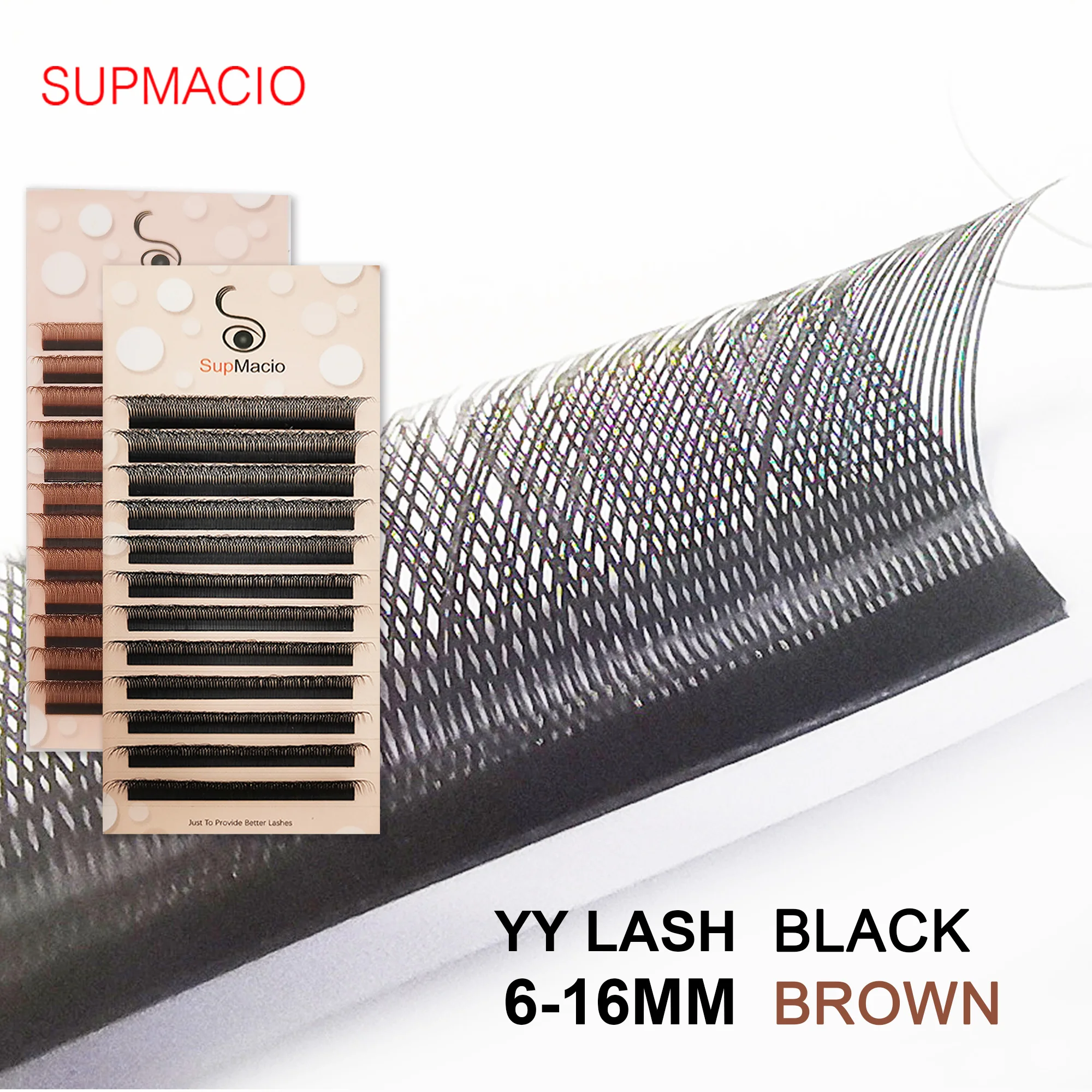 Supmacio YY Lashes Extension 6mm 7mm Y Shape Lashes 2D 0.07 Faux Mink C/D Natural Soft Brazilian Eyelash Premade Volume Fans