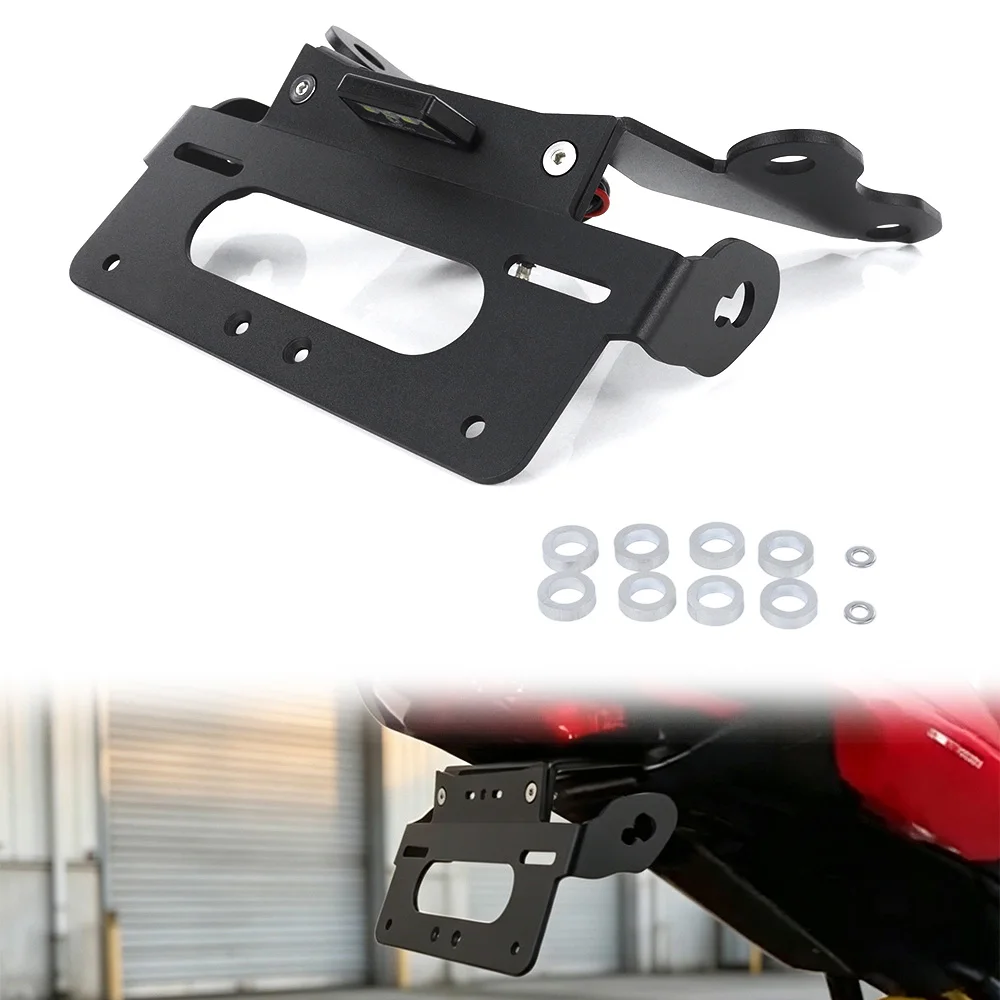 Fit For Ducati Monster 821 Stripe DARK 2015-2017 License Plate Holder Rear Tail Tidy Fender Eliminator Kit Number Registration