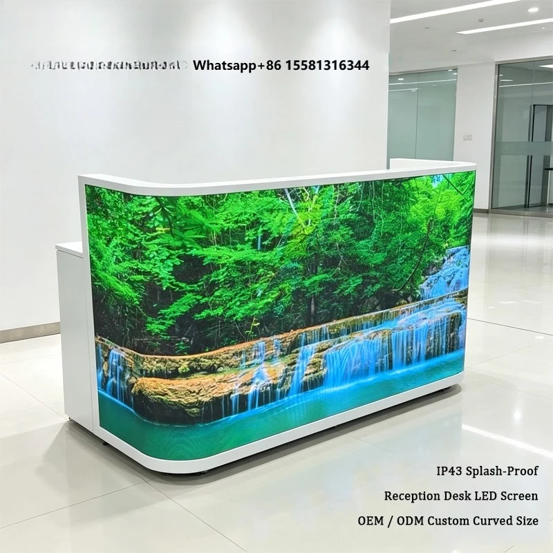 Indoor Waterproof Full Color High Brightness Bar Counter High Refresh Rate LED Display Screen for Commercial Advertising