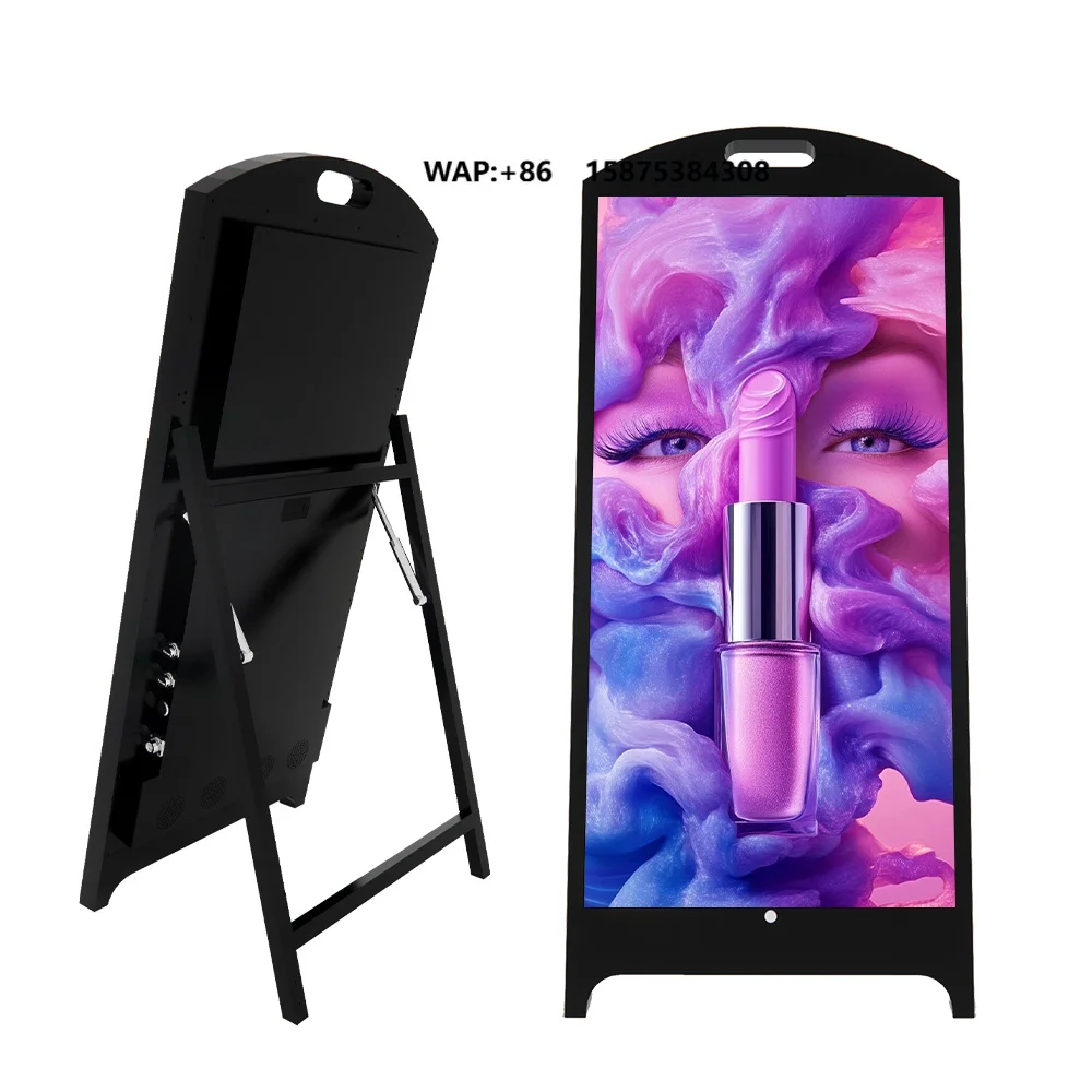 P2.5 LED Poster Ultra Bright IP65 Waterproof Battery Operated Mobile Advertising Screen for Cafe Shops Restaurants Hotels