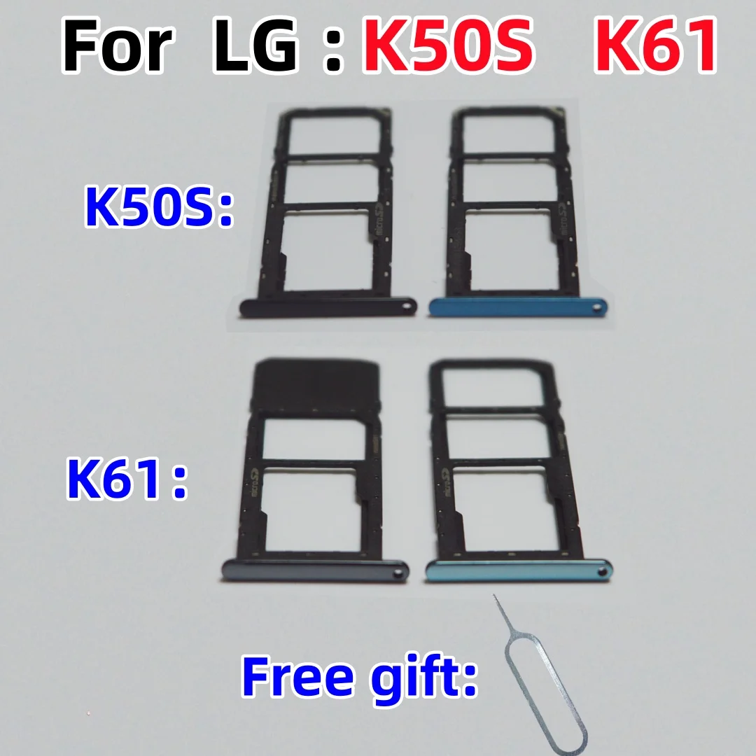 SIM Card SD Card Tray chip slot drawer card Holder For LG K50S K61 X540BMW X540EMW Q630EA Q630EAW LGK50S drawer chip tray slot