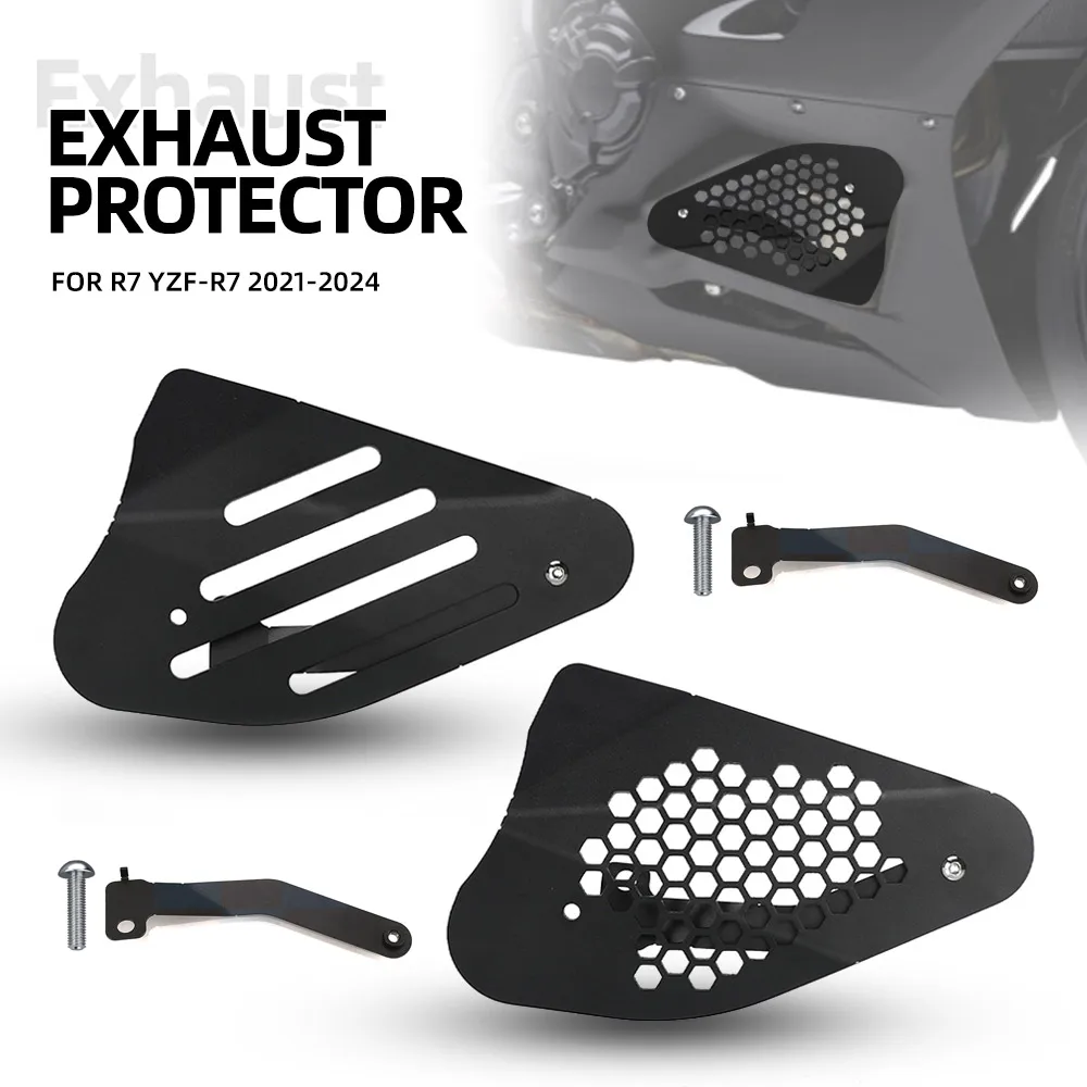 For YAMAHA R7 YZF-R7 2021-2022-2023-2024 Motorcycle Exhaust Pipe Heat Shield Protector Riding Heat Scald Proof Lid Guard YZFR7