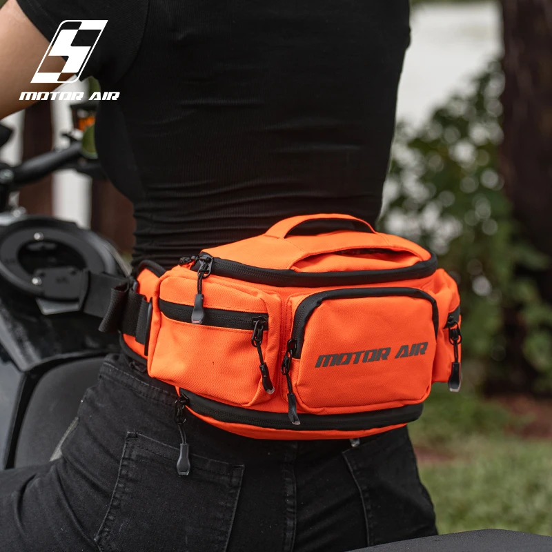 Multifunctional Motorcycle Riding Waist Bag Chest Pack Crossbody Bag Splash-proof Fabric Outdoor Gears Package With Rain Cover