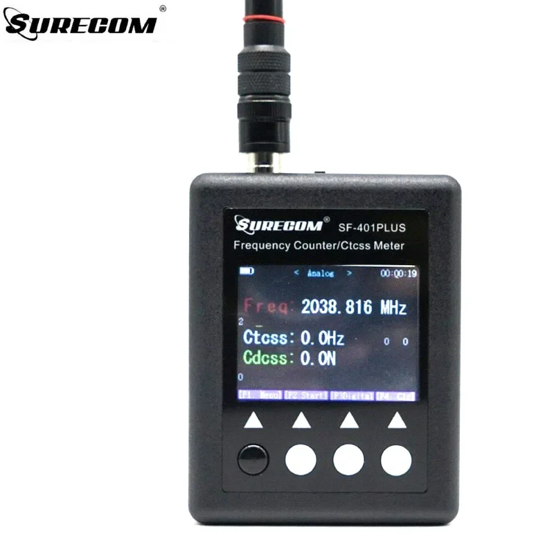 SURECOM SF-401 Plus Frequency Meter 27Mhz-3000Mhz Radio Frequency Counter with CTCCSS/DCS Decoder SF-401plus SF401PLUS Scanner