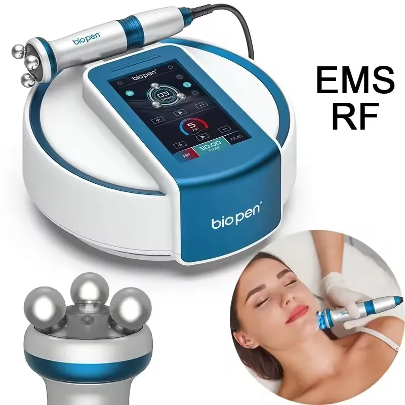 Electric Ems Massage Radio Frequency Micro Current Bio Pen 360 Rotating Rf Skin Lifting Firming Therapy Biopen T6 Beauty Device
