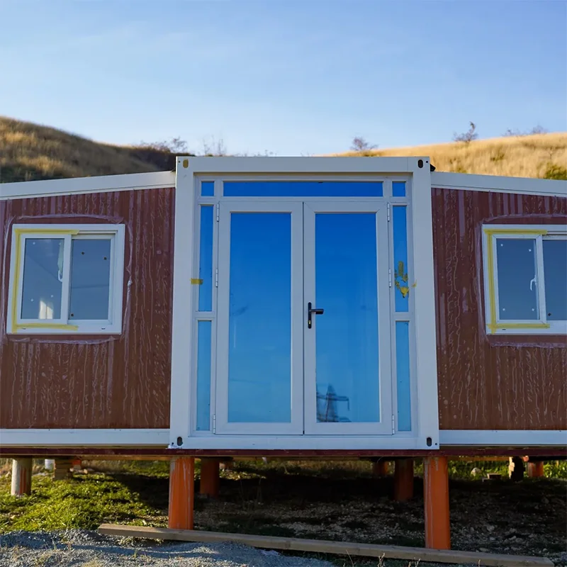 56 ㎡ Folding Container House 20ft Expandable Container House Fold Out Mobile Tiny Home Foldable Container Tiny Houses for Italy