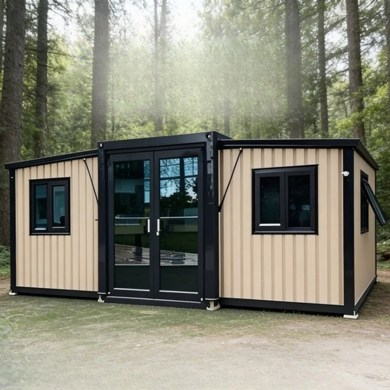 Fold Out House 20ft 40ft Prefab Portable Container Home Expandable Mobile House 3 Bedroom Modular Prefabricated Expandable House