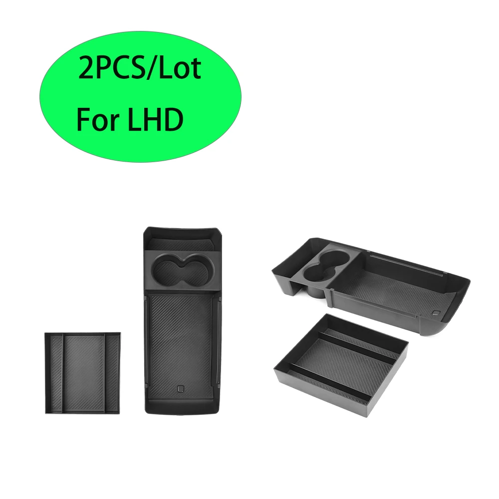 2PCS Center Console Armrest Double Layer Storage Box Accessories For Kia EV5 2024 2025 2026 Car Supplies LHD