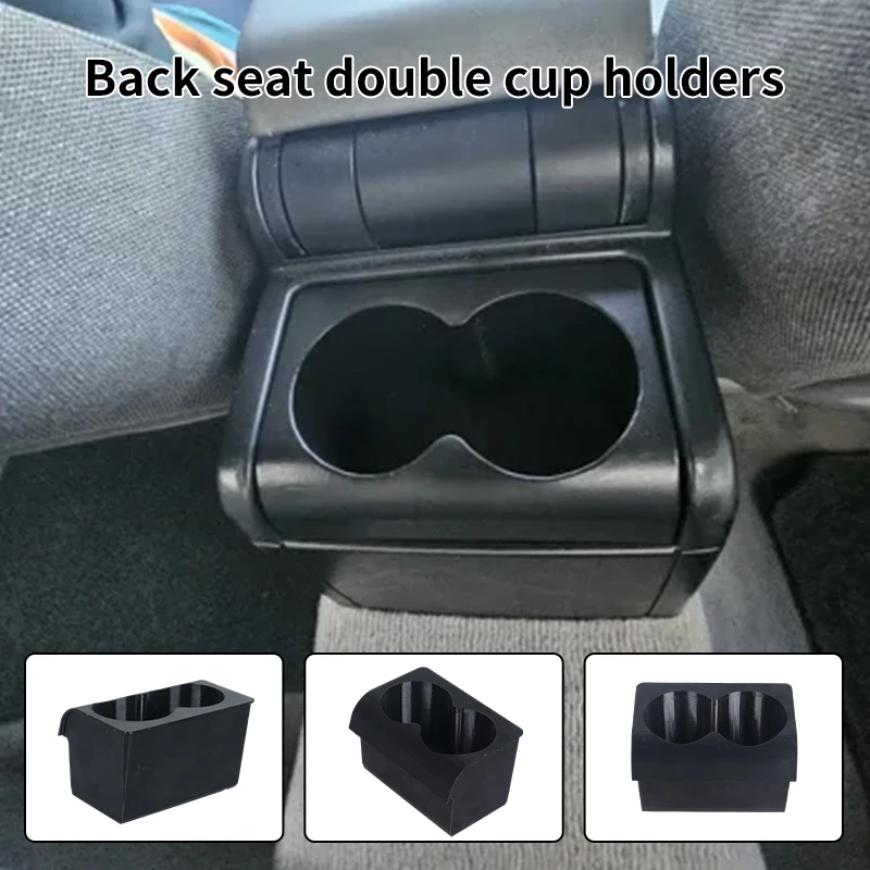 Cup Holder Drink Holder Center Console Insert Black Rear Dual Cup Holder For BMW E46 Part Replacement Car Interior Accessories