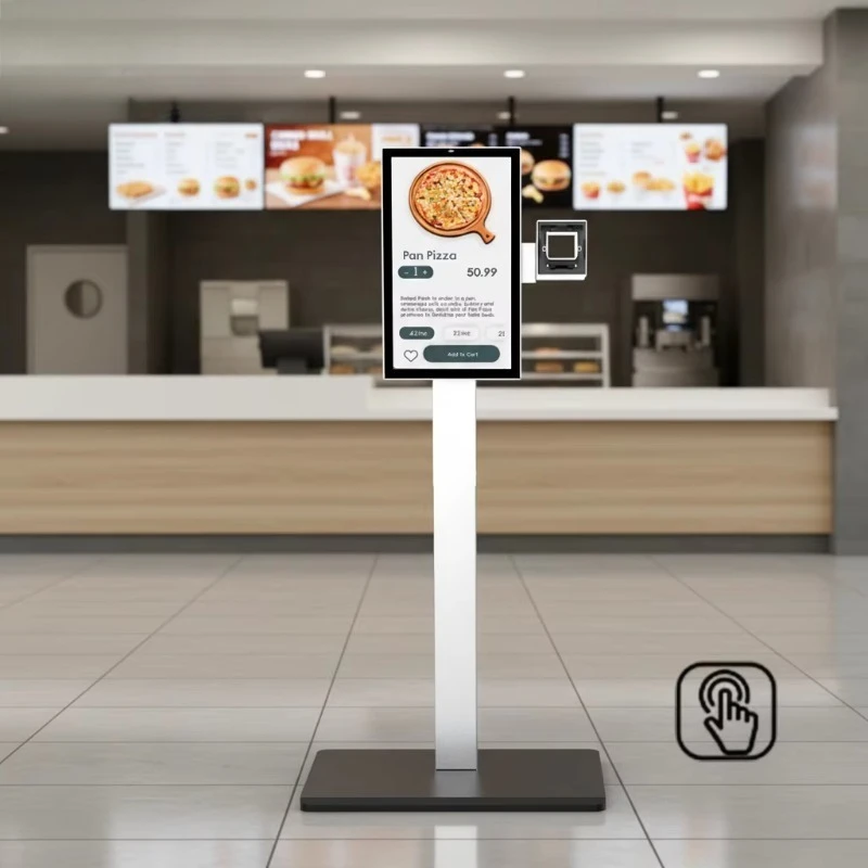 Outdoor LCD Self-Service Order Kiosk High Brightness Touch Screen Machine for Street Food & Cafe