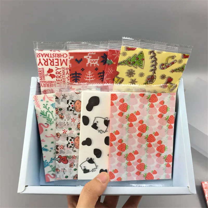 100Pcs DIY Handmade Nougat Candy Packaging Oil Paper Milk  Taffy Wrapper New Year Xmas Party Decor
