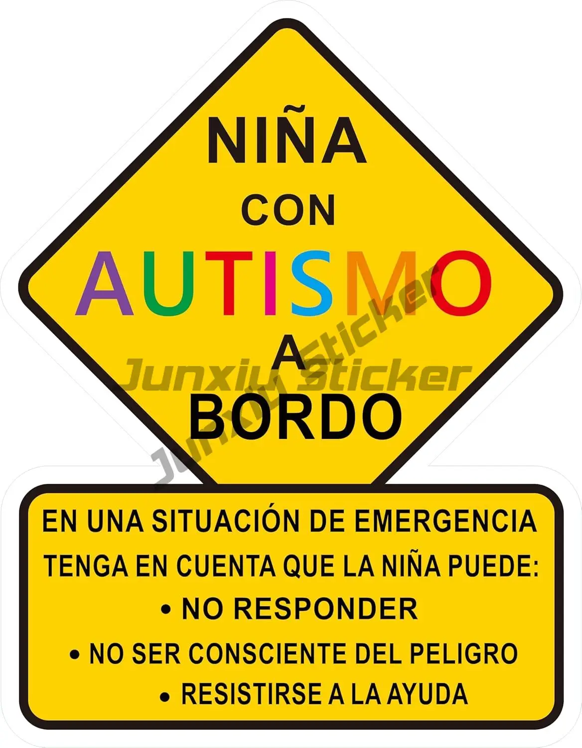 Niño Con Autismo A Bordo, Calcomania Autismo Para Carro Spanish Mexico Autism Car Sticker Truck Decal Sticker PVC Accessories