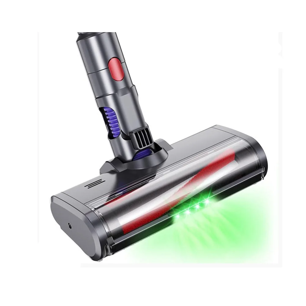 Brush Head For Dyson V7 V8 V10 V11 V15 Vacuum Cleaner, Soft Roller Brushes with Direct Drive and 4 LED Lights for Hard Floors