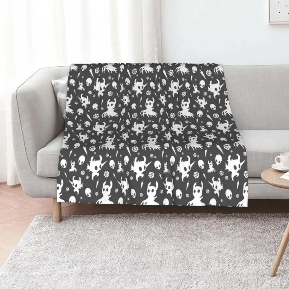 SOUL Hollow Knight Pattern Throw Blanket Warm Luxury Beautifuls Hairys Blankets Sofas Of Decoration Flannel Fabric Blankets