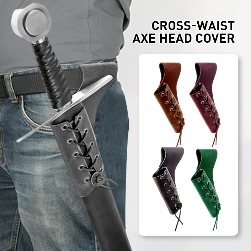 Medieval Belt Sword Axe Sheath Holder Viking Knight Ax Holster Frog Leather Larp Cosplay Weapon Armor Scabbard War Gear