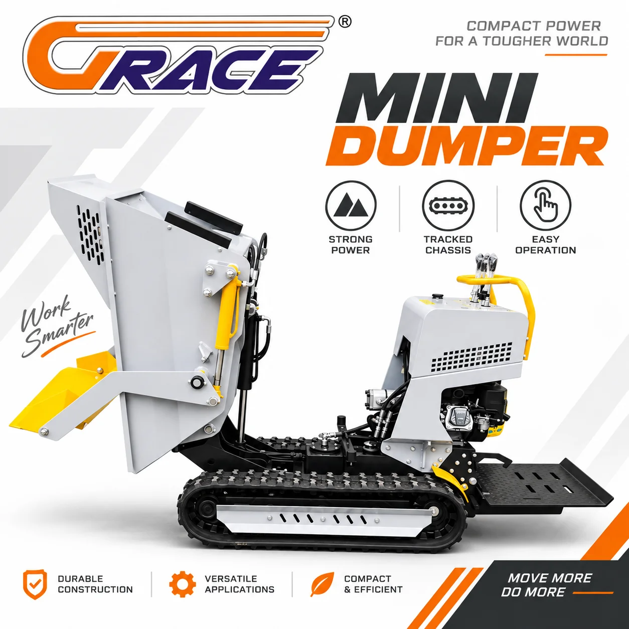 Free Shipping Mini Dumper Truck 500kg EURO 5 EPA Approved High Quality Fast Delivery Crawler Dumper Factory Customize for Sale
