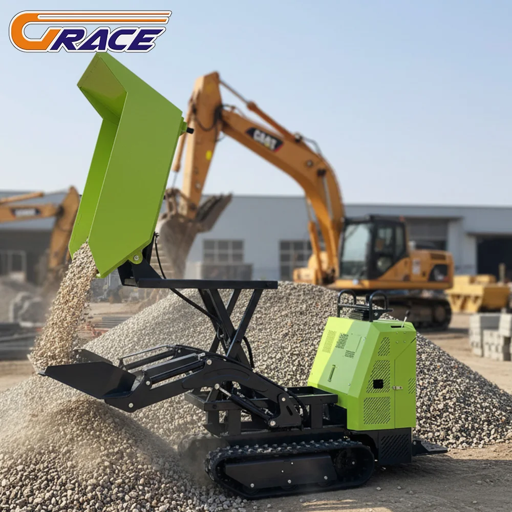 Customized Factory Price Mini Dumper Truck 1000kg EURO V EPA Fast Delivery Small  Crawler Mini Dumper for Sale
