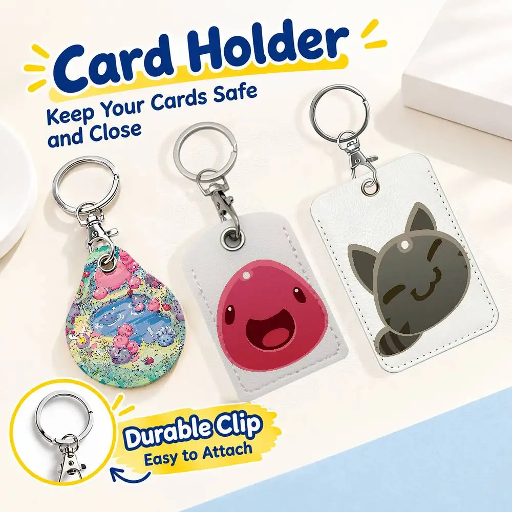 FOR Slime Rancher Tabby Card Holder Keychain Key Ring Door Lock Access Protective Case For Security Gift