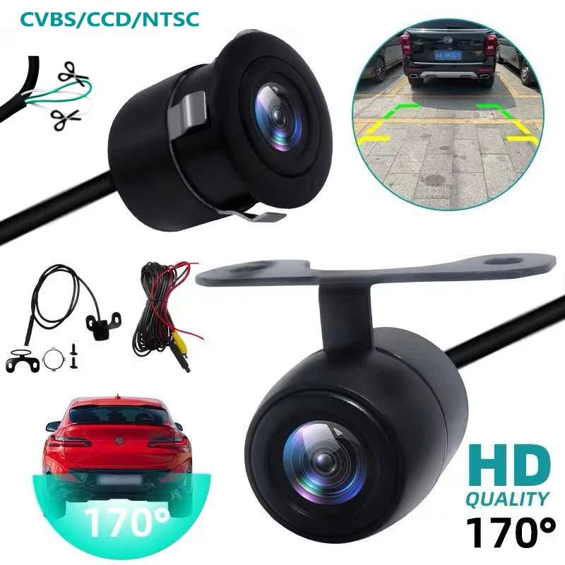 170 Degree Fisheye Len Wide Angle Car Reverse Camera HD Night Vision Front Rear View Camera Backup Parking For Reversing Monitor