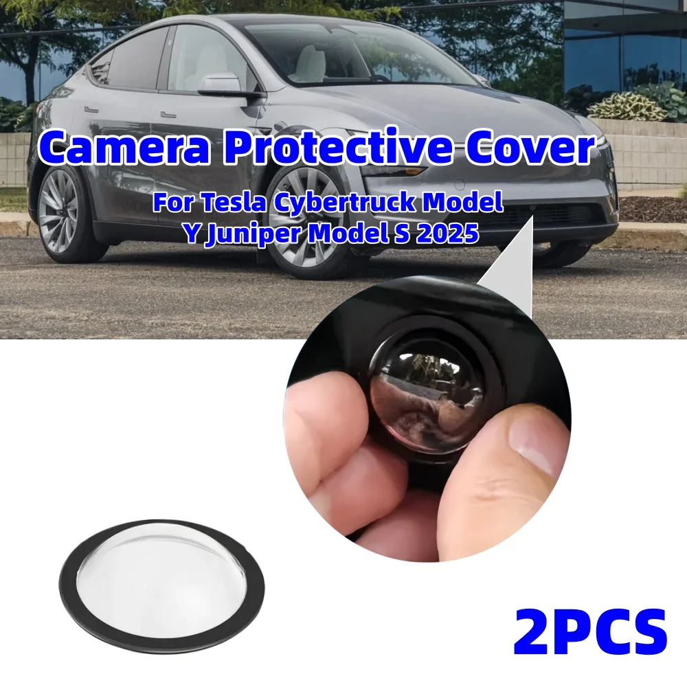 2PCS Car Camera Protective Cover Front Bumper Camera Anti-Scratch Shield For Tesla Cybertruck Model Y BMW Audi A4 A5 A6  2026