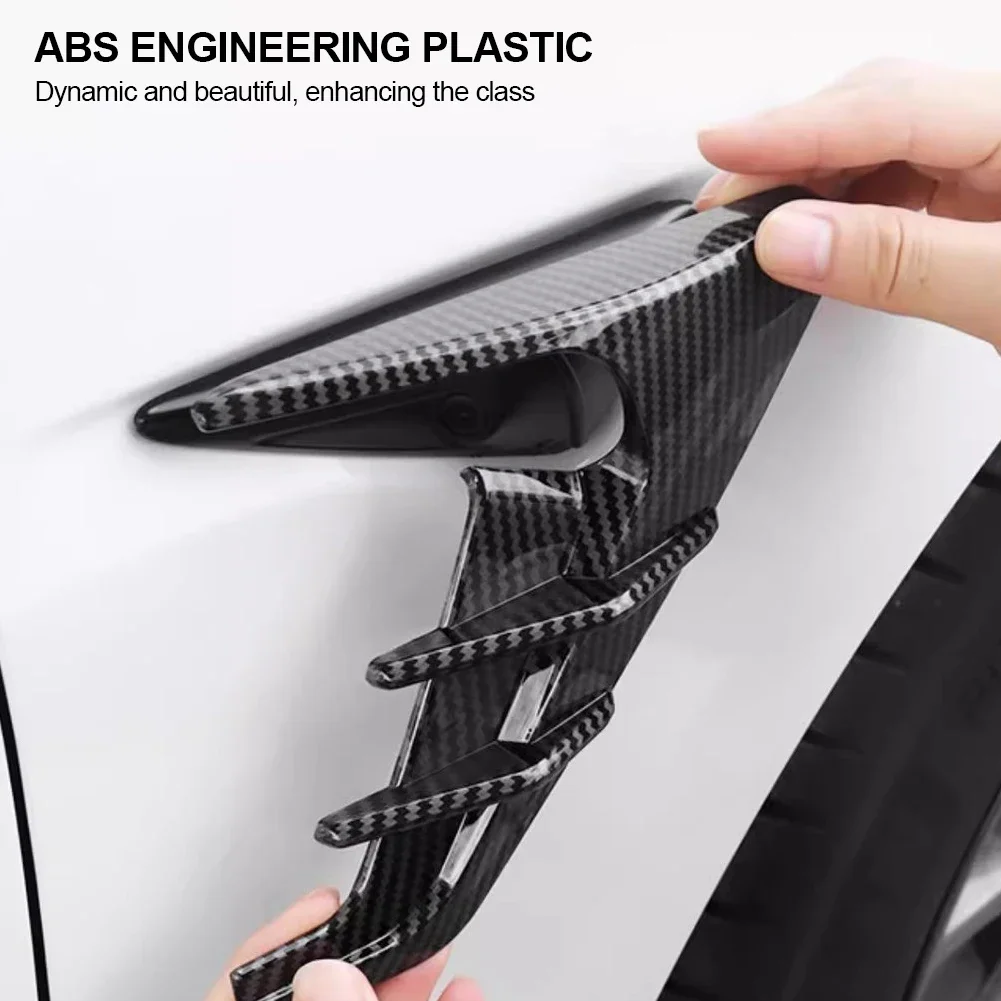2Pcs ABS Side Camera Protection Cover Kit For Tesla Model 3 Model Y 2020-2025 Exterior Decor Modification Sticker Accessories