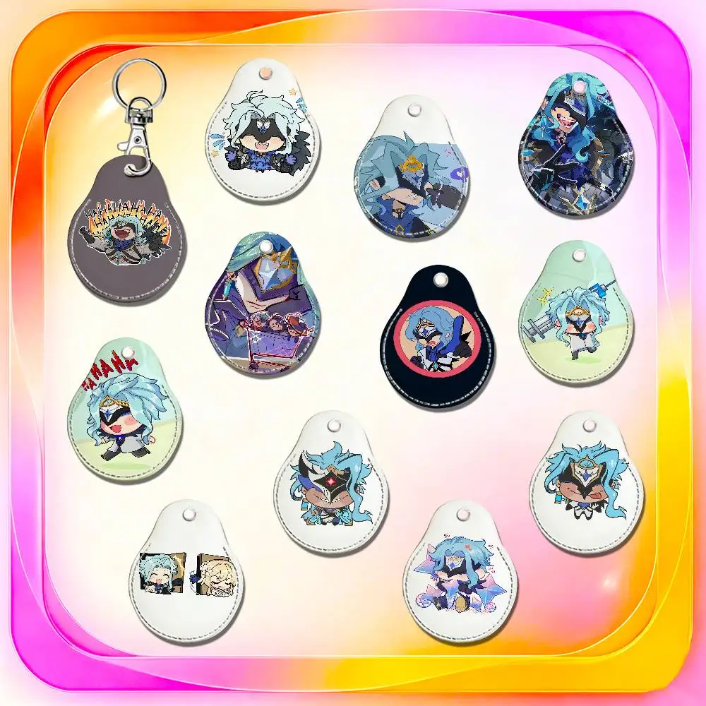 For Dottore Genshin Impact For AirTag Case Card Holder Keychain ID Credit Bank Access Badge For Air Tag Case Shell