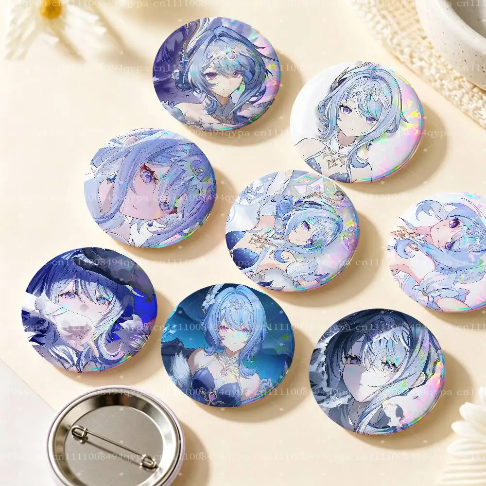 Odette G-Genshin Impact Pin Round Circle Shape Metal Button Pin Badge Pinback Decoration Gifts Clothes Decor