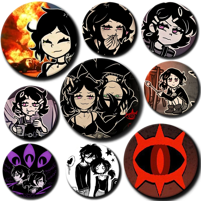 58mm Creative Cartoon Figure Brooch Pins Game The Coffin of Andy and Leyley Badge Backpack Shoes Decor Accessories Jewelry Gift