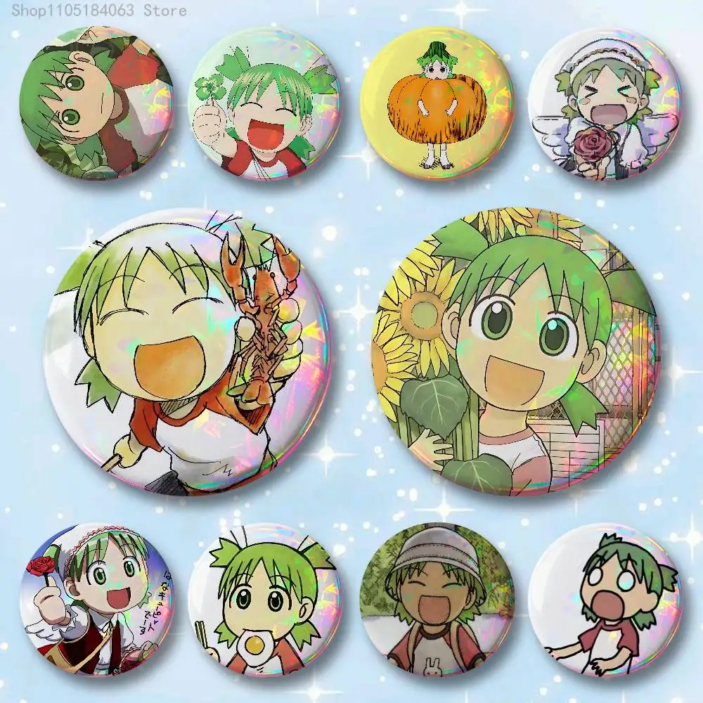 Y-Yotsuba K-Koiwai Badges 25 32 44 58 75 mm Round Cosplay Pin Bag Decor Fans Collect Friends Gifts Brooch Souvenir