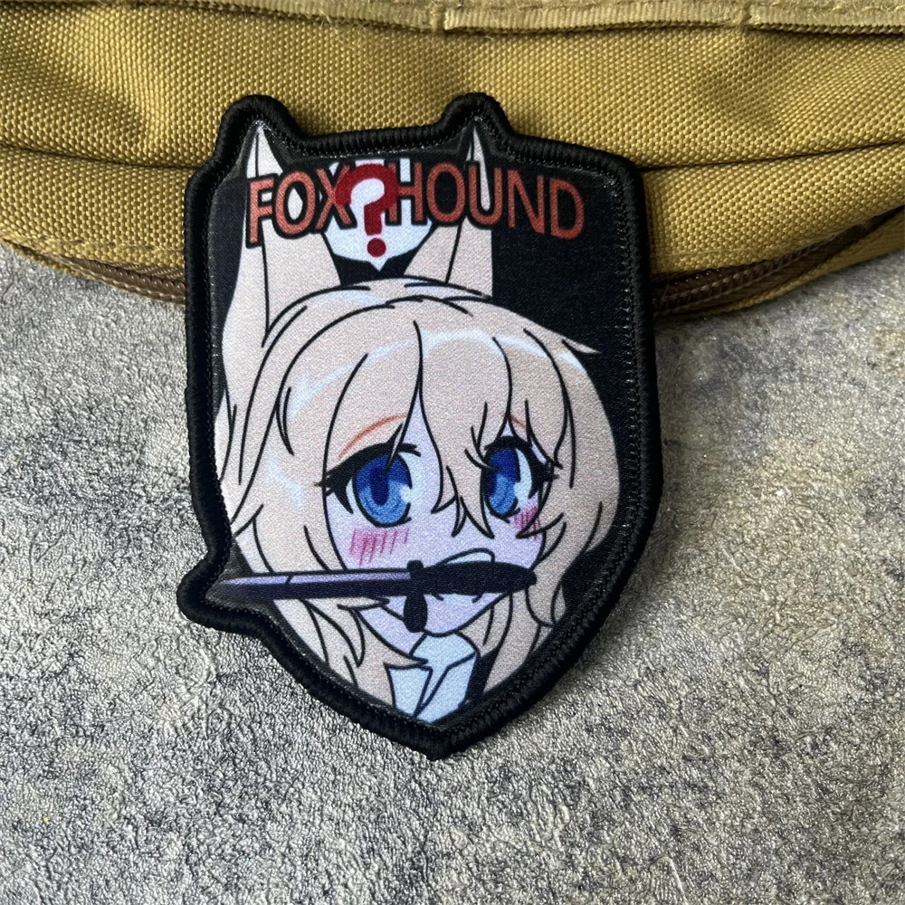 Anime Girl Frontline G41 Army Fans Tactical Morale Badge FOX Backpack Decorative Sticker Printed Hook and Loop Patch