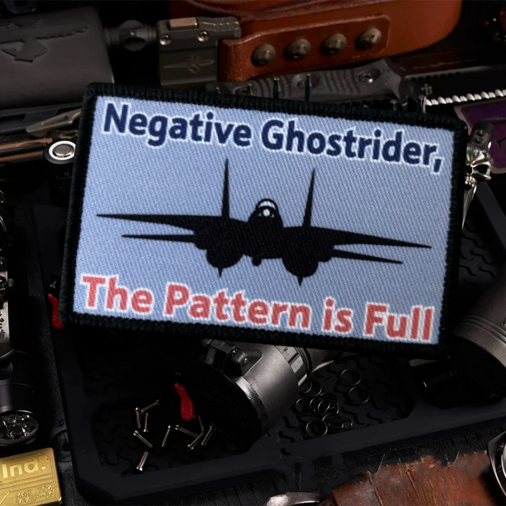Top Gun Printed Patch Hook and Loop Tactical Morale Badge Military Patches Backpack Armband Chevron Clothes Backpack Stickers