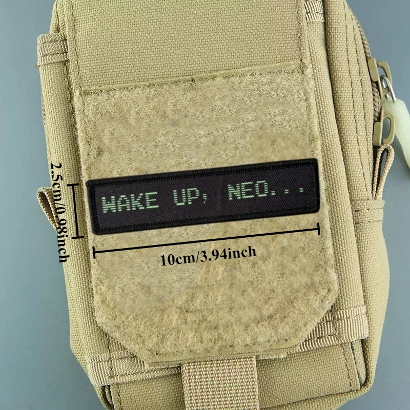 Wake Up Neo Tactical Morale Badegs Patch Printed Hook Loop Military Patches Combat Backpack Stickers Armband