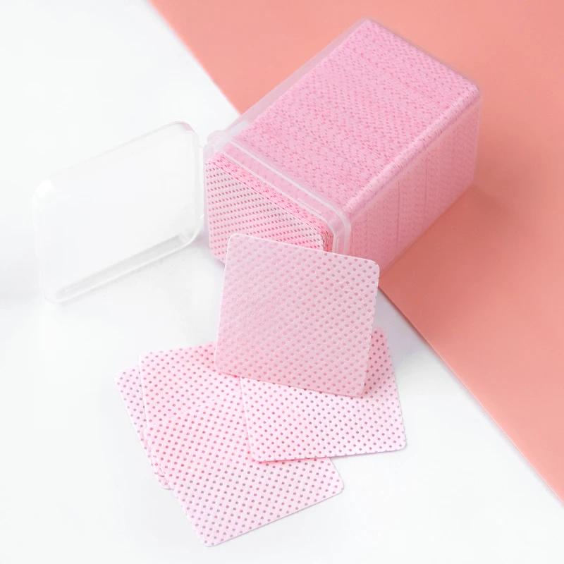 H&L 200 PCS Eyelash Extension Glue Wipes, Lash Glue Cleaning Pads, Cotton Pads for Cleaning Tweezers and Glue Bottle Nozzle