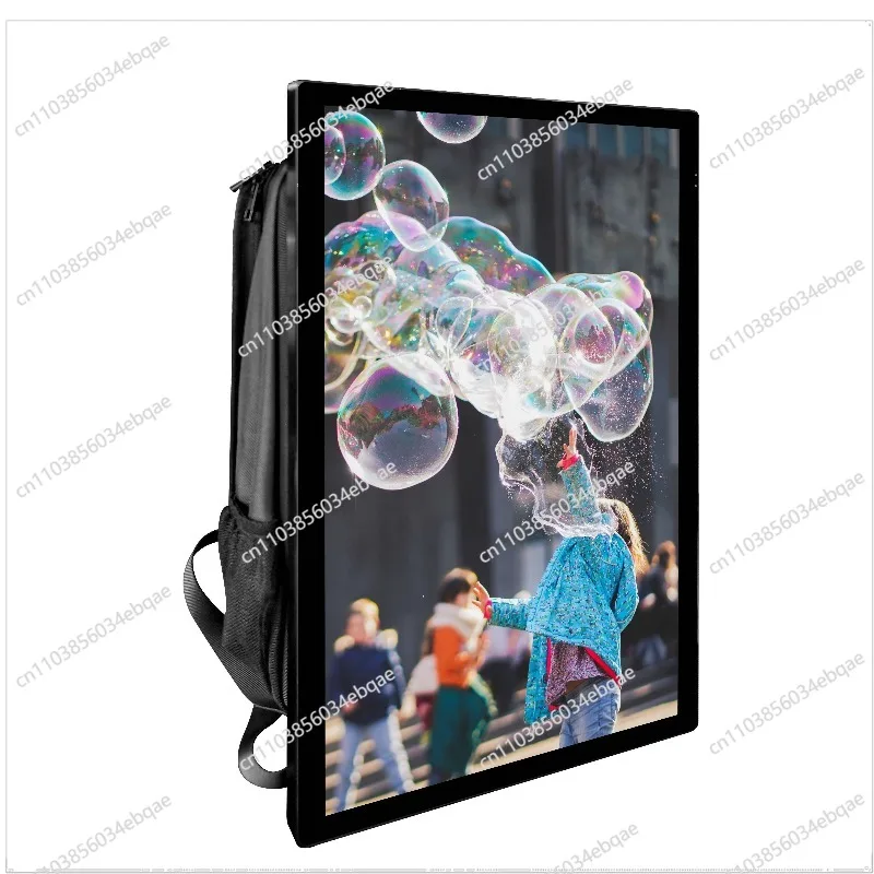 Outdoor and indoor portable digital signage LCD backpack walking billboard advertising display